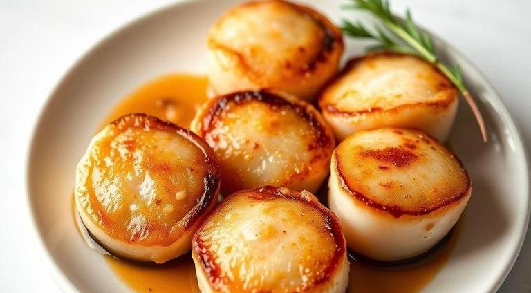 gordon ramsay pan seared scallops crispy buttery perfectly cooked