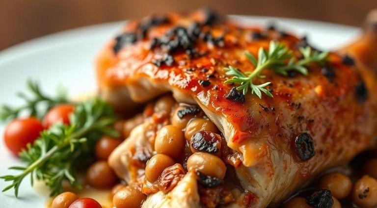 gordon ramsay roast chicken stuffed with chorizo and cannellini beans